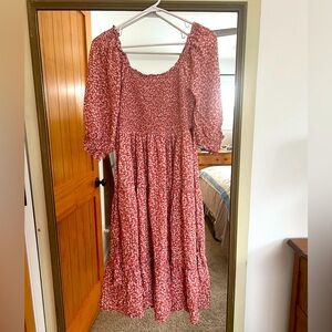 Fully lined women’s smocked top dress size small